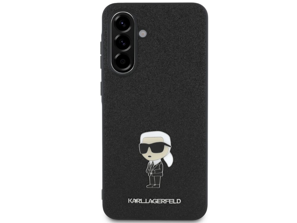 Etui Karl Lagerfeld Fixed Glitter elastyczny materiał TPU odpornym na uderzenia poliwęglanem zabezpieczenie przed zarysowaniami i wstrząsami