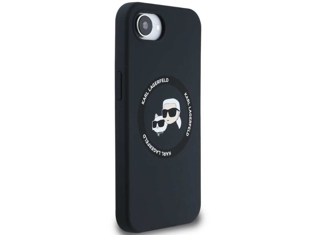 Etui Karl Lagerfeld Silicone Karl&Choupette MagSafe elastycznego TPU twardego PC odporność na wstrząsy i codzienne użytkowanie pierścień MagSafe bezprzewodowe ładowanie kompatybilnych akcesoriów