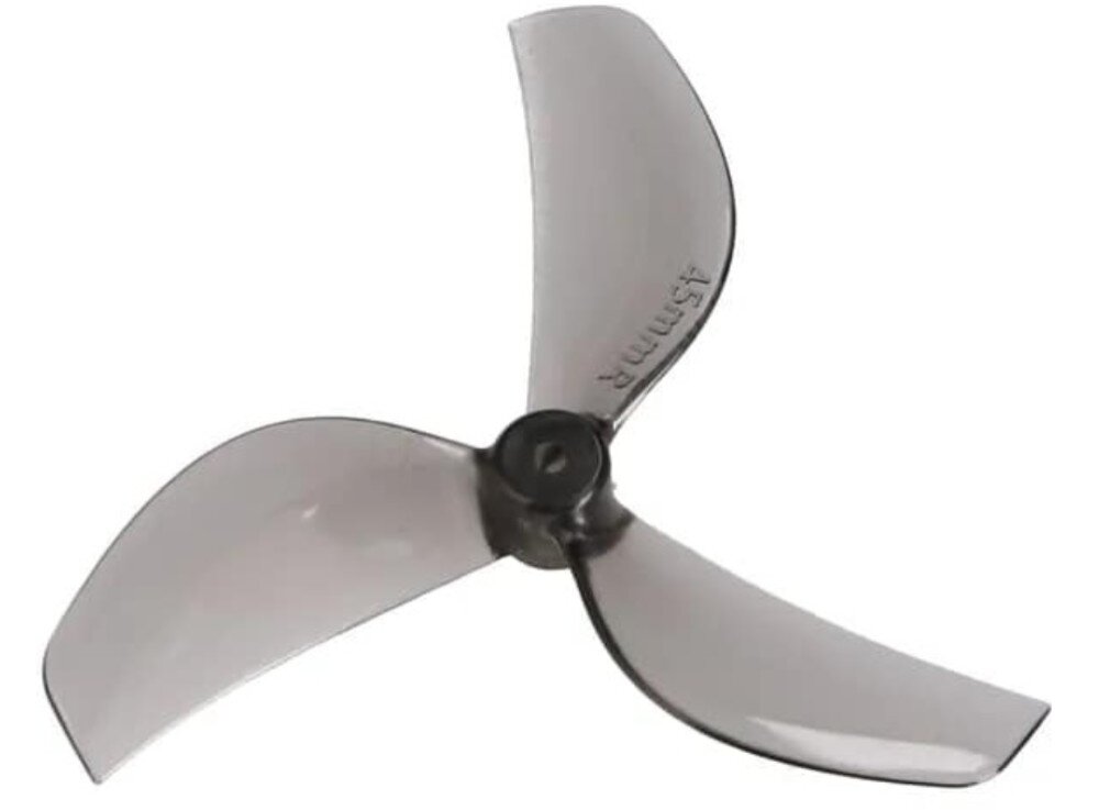 Śmigła BETAFPV Gemfan Pojedyncze półprzezroczyste śmigło trójłopatowe zaprezentowane na białym tle