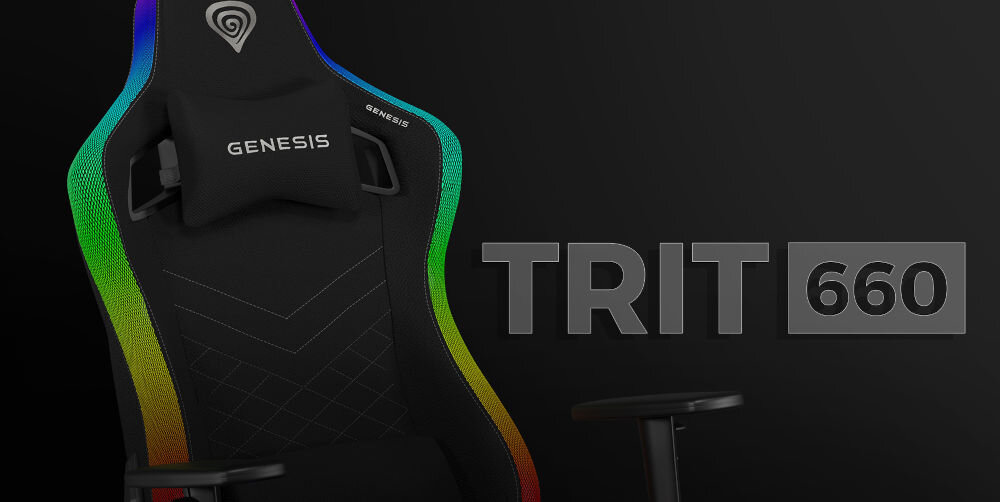 Fotel GENESIS Trit 660 RGB Czarny
