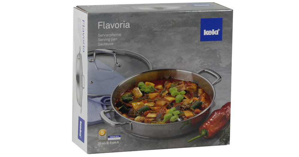 Patelnia KELA Flavoria KE-10186 28 cm opakowanie zestaw pudełko