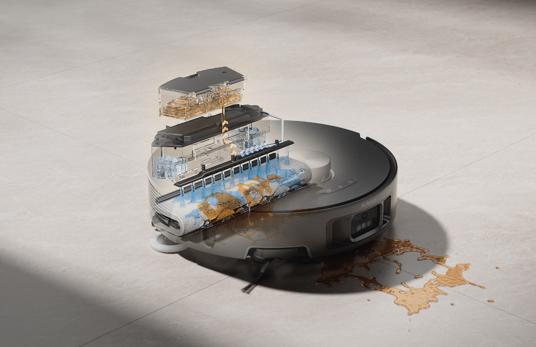 Robot sprzątający MOVA Z50 Ultra Świeża woda technologia mopowania HydroSync™ brudna czysta oddzielanie higieniczne i efektywne czyszczenie