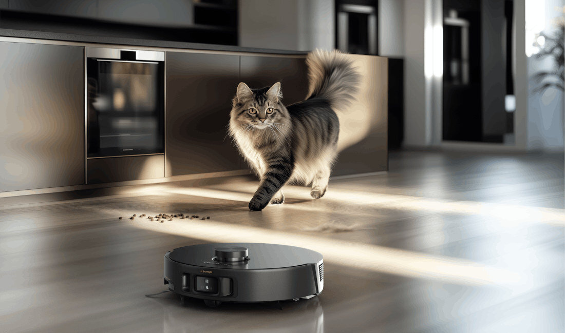 Robot sprzątający MOVA Z50 Ultra do każdego miejsca Triple-Intelligence AI Sensing Tech™ w czasie rzeczywistym zabrudzeia wykrywanie koncentruje się na trudnych obszarach równomiernie czysty efekt