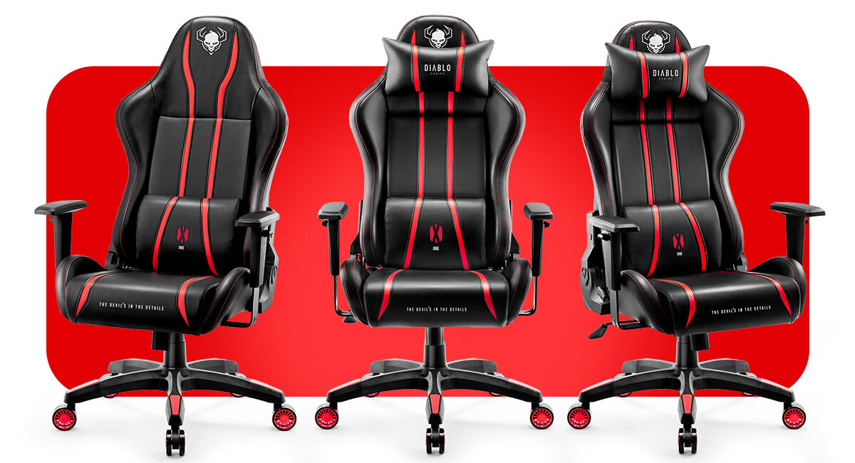 DIABLO CHAIRS X-One 2.0 Small wielogodzinnej pracy pracy, nauki i gry - fotel z trzech kadrów