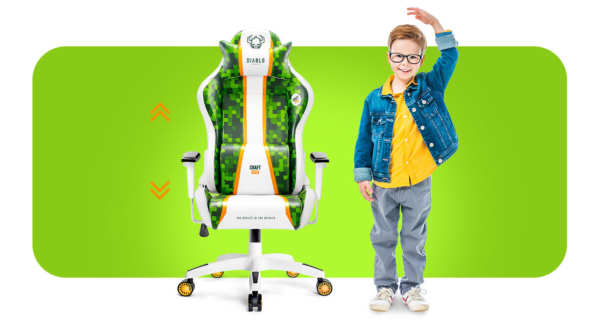 DIABLO CHAIRS X-One 2.0 Small dopasujesz wysokość siedziska prawidłowej pozycji siedzącej w rozmiarze small 125 do 155 cm - fotel od przodu