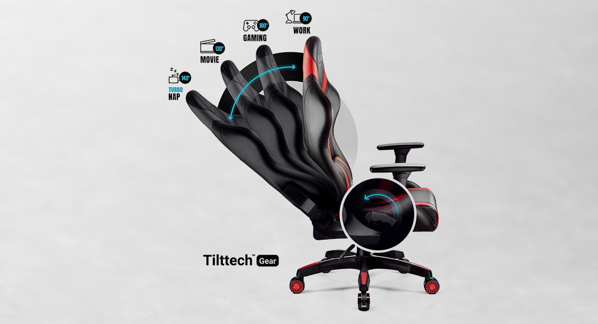 DIABLO CHAIRS X-Horn napięcie mięśni oraz bóle pleców i głowy prozdrowotnych funkcji prawidłową pozycję - krzesło od boku, funkcja tilttech gear