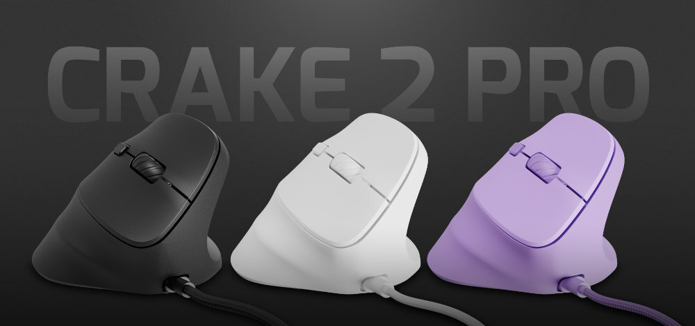 NATEC Crake 2 Pro mysz w trzech wariantach kolorystycznych, czarna, biala, fioletowa