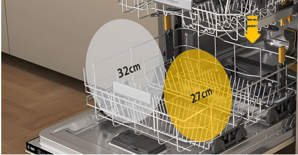 WHIRLPOOL W7I HT58 T zmywarka komora maxi space naczynia miejsce