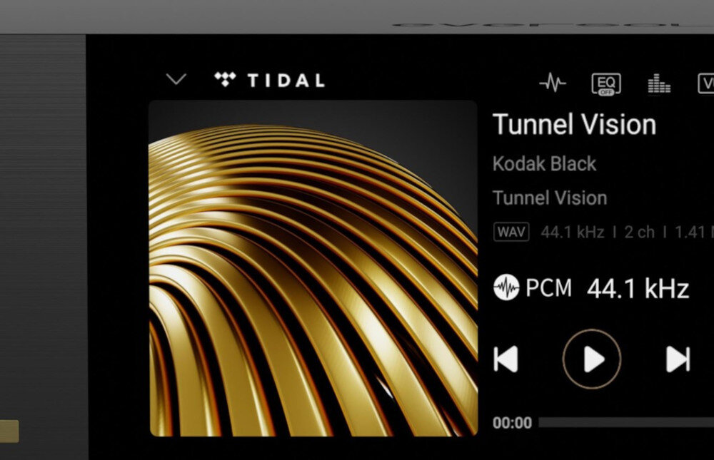 Streamer odtwarzacz sieciowy EVERSOLO DMP-A6 Master Edition Gen 2 - Wysokiej rozdzielczości ekran, duży ekran dotykowy, wyraźne informacje, kadr ekranu urządzenia
