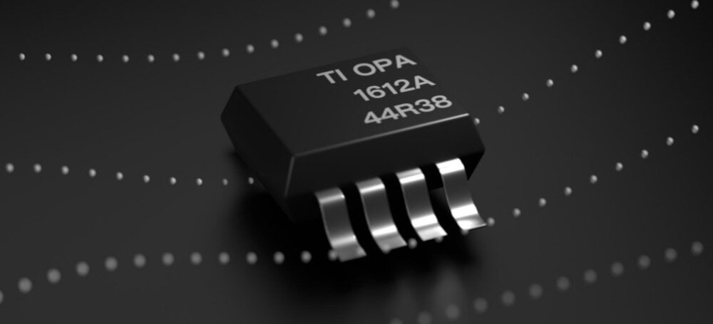 Streamer odtwarzacz sieciowy EVERSOLO DMP-A6 Master Edition Gen 2 - Wzmacniacz operacyjny OPA1612, minimalny poziom szumów i zniekształceń, zdjęcie wzmacniacza na czarnym tle