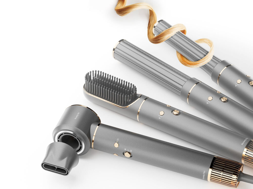 Suszarko-lokówka BEAUTYME AS950 30, 40 mm 1300 W stylizacja włosów zestaw końcówek