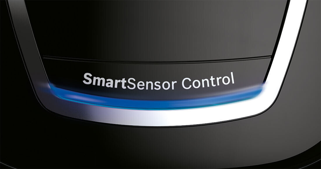 Odkurzacz BOSCH BGS41POW2 stale wysoka moc SmartSensor Control Technologia SmartSensor Control system sensoryczny wskaźnik LED zaświeci się na czerwono informacja