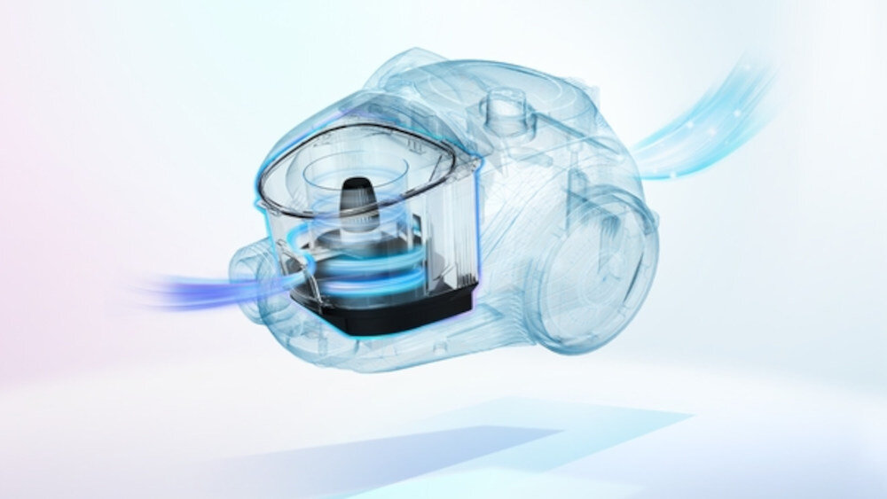 Odkurzacz BOSCH BGS41POW2 Technologia Sensor AirCycle Wysoka skuteczność odkurzania sygnalizuje, kiedy należy wyczyścić filtr czterokrotna rotacja powietrza w pojemniku oddziela kurz od powietrza