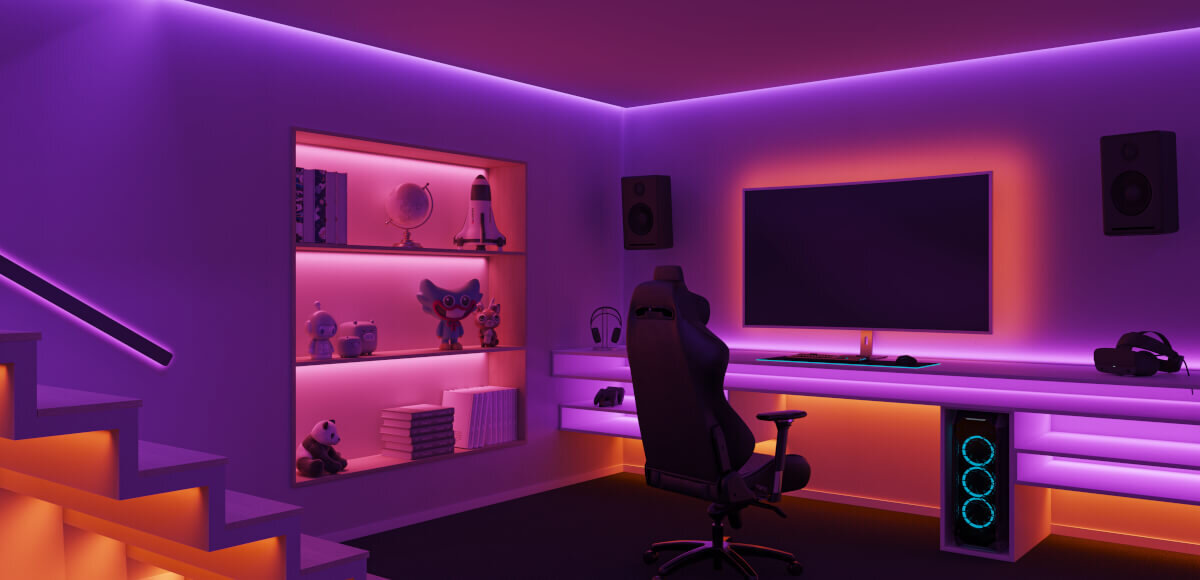 Taśma LED PHILIPS HUE 929003816902 3 m Bluetooth, nastrój, światło, kompozycje, kolory, pomieszczenie gamingowe wraz z kompozycja światła LED