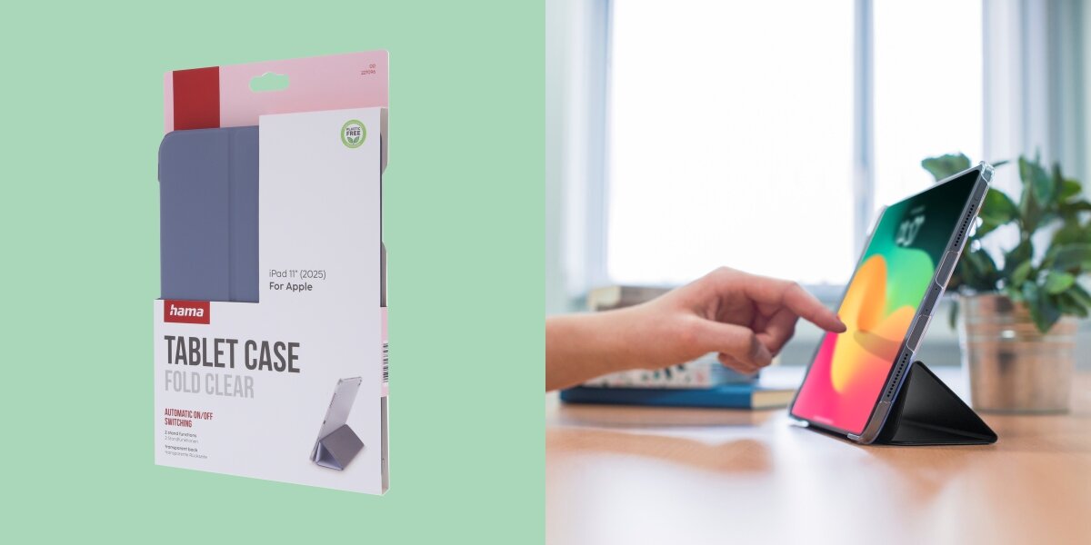Etui na iPad HAMA Fold Clear do Apple iPad 11 swoboda korzystania