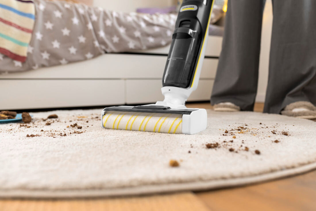Mop elektryczny KARCHER FCV 4 EU 1.056-131.0 Wydajna praca bez przerw Litowo-jonowy akumulator 18 V czas pracy powierzchnia możliwości przeznaczenie moc