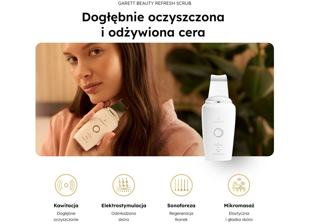 Urządzenie do peelingu kawitacyjnego GARETT Beauty Refresh Scrub kv początek opisu