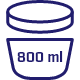 Pojemnik z przykrywką o poj. 800 ml
