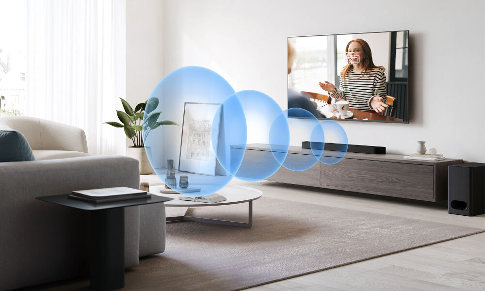 Soundbar SONY HT-BD60 Czarny wizualizacja rozchodzenia się dźwięku z soundbara Voice Zoom 3 zintegrowany interfejs użytkownika Quick Settings