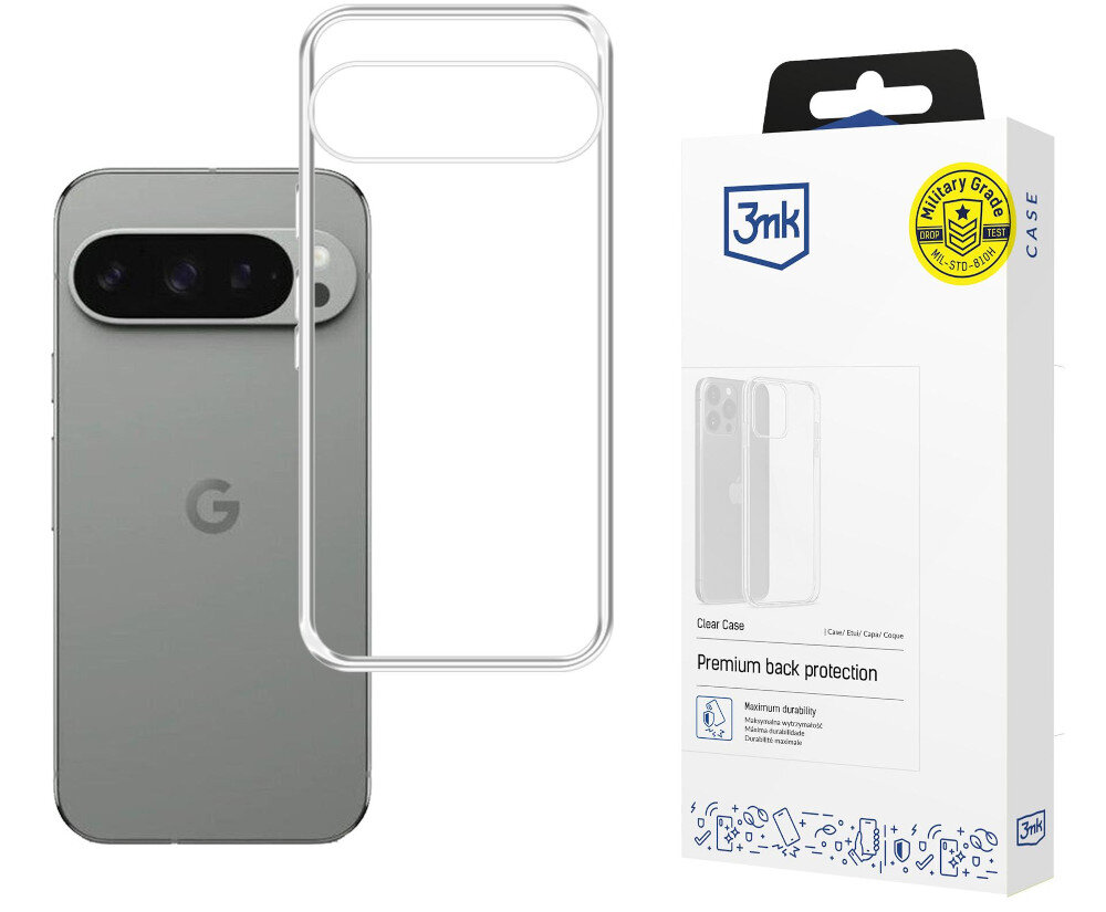 Etui 3MK Clear Case do Google Pixel 10/10 Pro Przezroczysty Minimalizm w formie, maksymalna ochrona