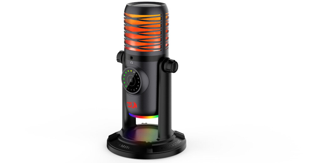 Mikrofon REDRAGON Stellaris GM306 - Stabilna konstrukcja biurkowa, mikrofon na białym tle