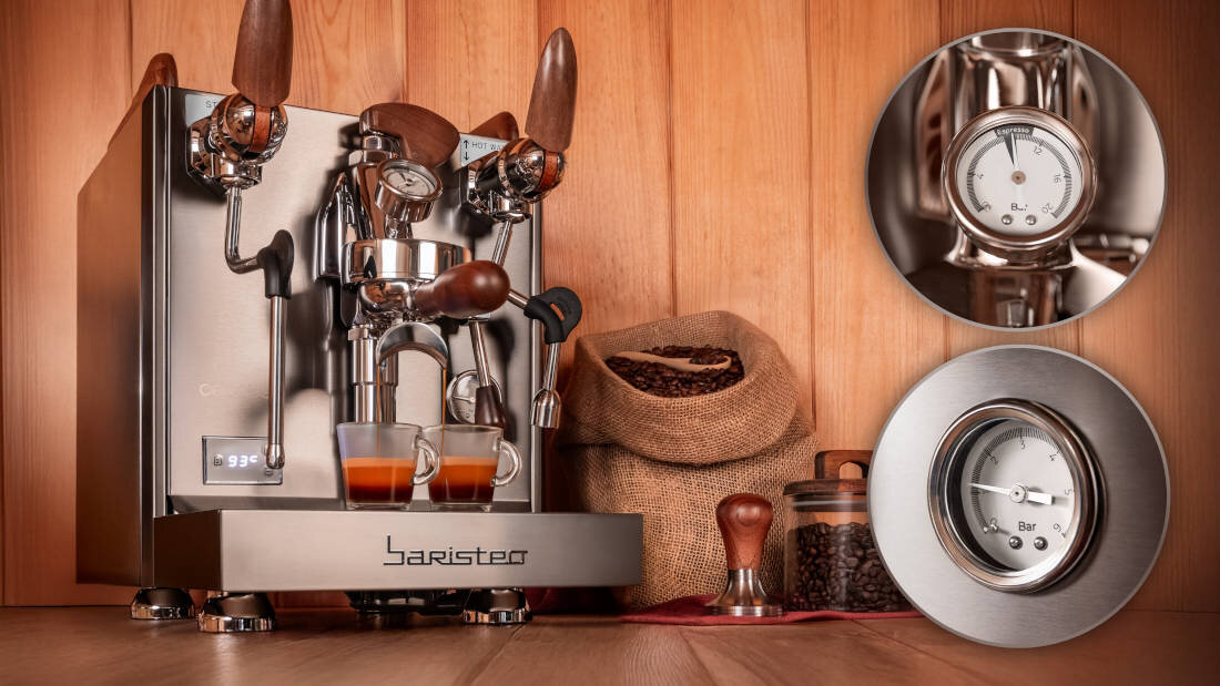 Ekspres CECOTEC Baristeo Excelsa cyfrowy wyświetlacz regulacja czas temperatura kontrola proces parzenie dopasowanie preferencje rezultaty kawa oczekiwania charakter