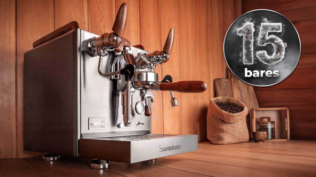 Ekspres CECOTEC Baristeo Excelsa Aromat i intensywność System wstępnego zaparzania Pre-Infusion smak pompa Force Aroma ciśnienie napój