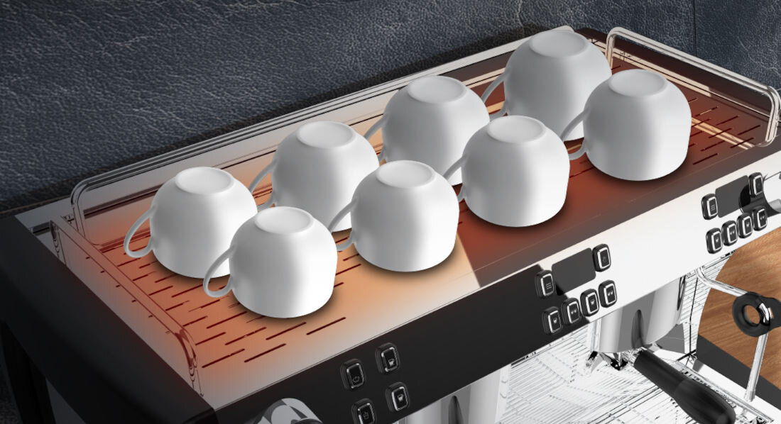 Ekspres CECOTEC Baristeo Mattina Komfort pracy Podgrzewacz do filiżanek dysze parowe i wodne kawa spienianie mleka wygoda