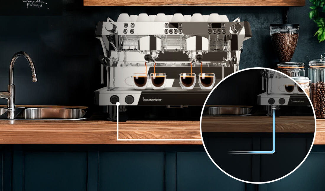 Ekspres CECOTEC Baristeo Mattina Bezobsługowe zasilanie wodą podłączenie do sieci wodociągowej  Miedziane rury 