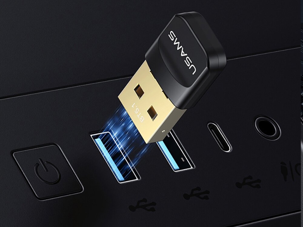 Adapter USAMS US-ZB285 Bluetooth 5.1
adapter obok portu usb bluetooth 5.1 stabilne połączenie pięć urządzeń zasięg transmisji kompaktowa konstrukcja