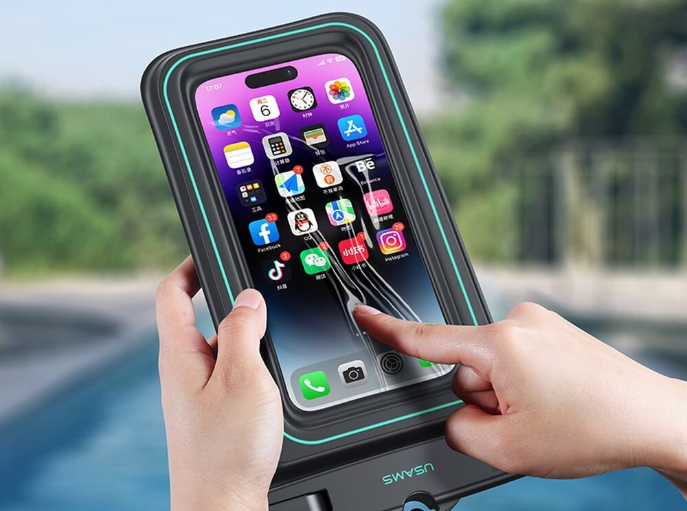 USAMS Etui Wodoodporne 6.7 cala IP68 czarne limitowana edycja model US-YD013 aktywny styl życia