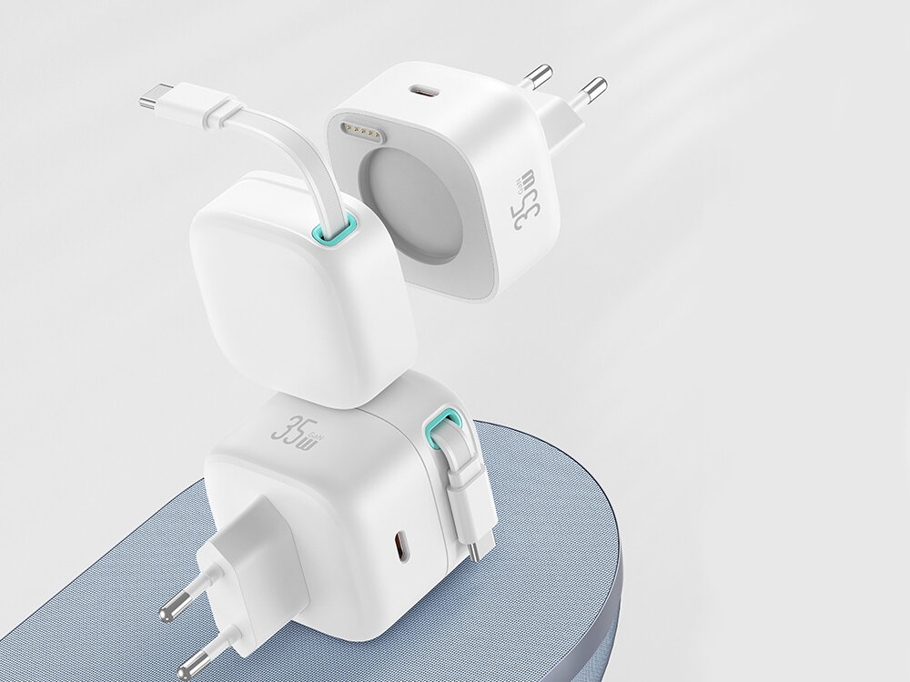Ładowarka sieciowa USAMS US-CC202 35W Gan Fast Charging ladowarka, porty, kabel, urzadzenia, moc