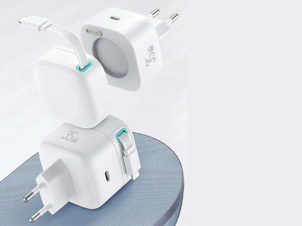 Ładowarka sieciowa USAMS US-CC202 35W Gan Fast Charging ladowarka, porty, kabel, urzadzenia, moc
