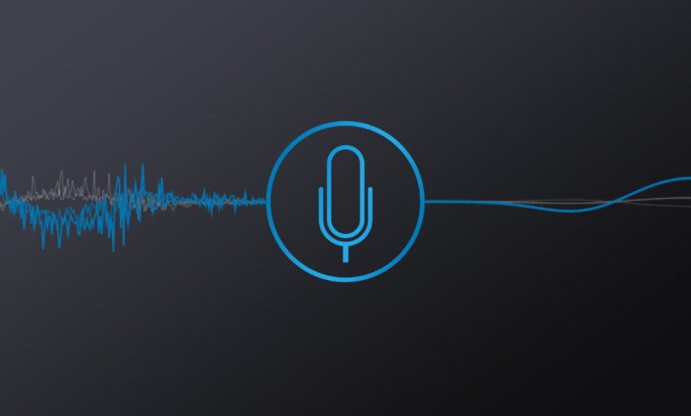 Komputer ASUS ExpertCenter D501MER-514500152X Grafika z ikoną mikrofonu i przebiegiem dźwięku symbolizująca technologię redukcji szumów, redukcja szumów, funkcja