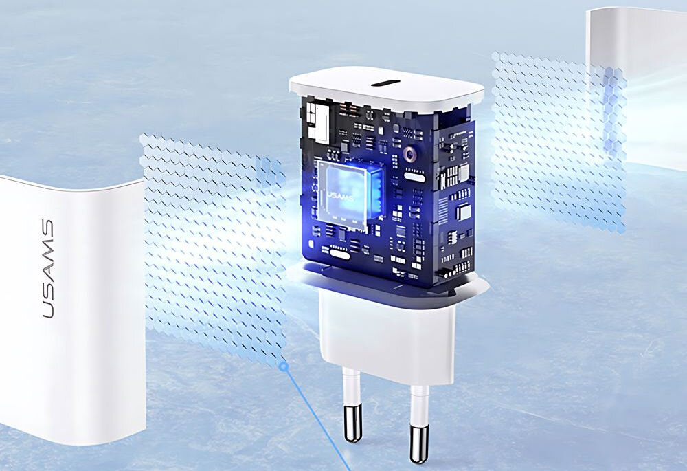 Ładowarka sieciowa USAMS T65 CC226TC01 20W Biały
rozłożona budowa ładowarki podzielona na warstwy
specjalna powłoka termiczna układ kontroli temperatury stabilność wydłużenie żywotności ładowarki