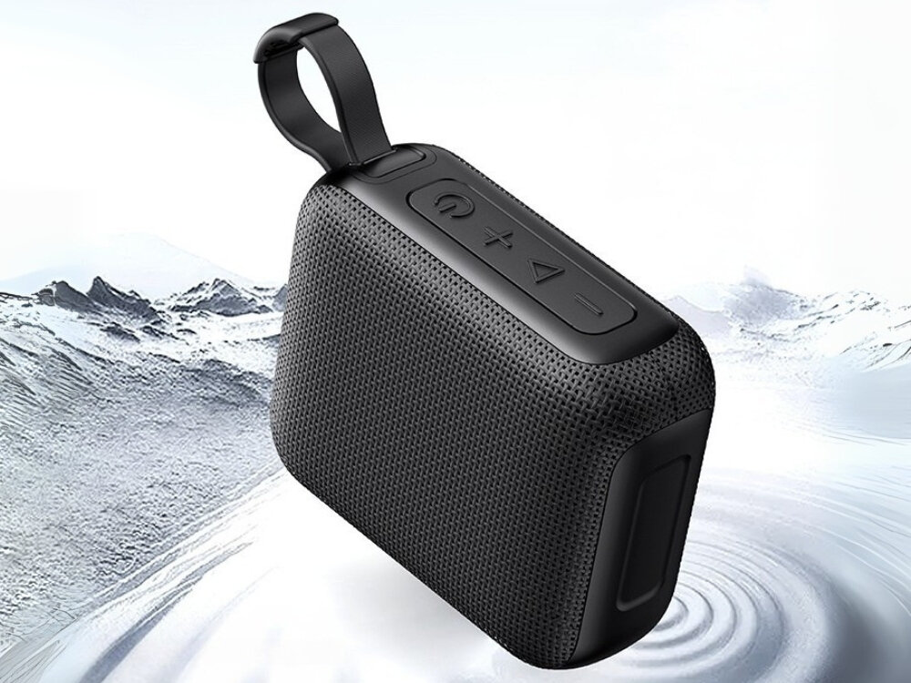 Głośnik mobilny USAMS US-YX015, głośnik mobilny na jasnym tle dźwięk muzyka bluetooth bezprzewodowy