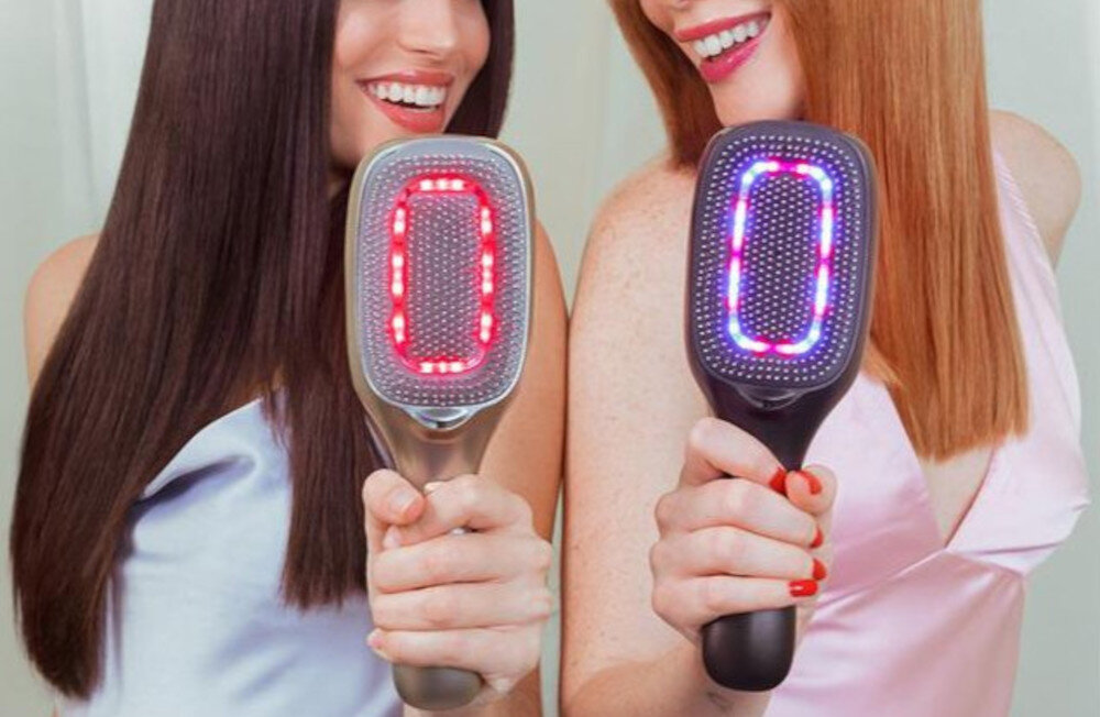 Szczotka prostująca CECOTEC Haircare Revitalize Aluminium Kompleksowe wsparcie włosów pięć technologii wsparcie zdrowie Wibracje, jony ujemne, EMS, światło LED i LLLT