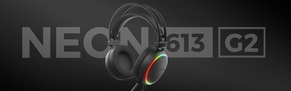 Słuchawki GENESIS Neon 613 G2 - Pewność w każdej rozgrywce, słuchawki na czanrym tle