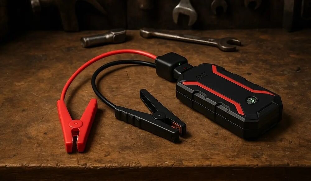 Urządzenie rozruchowe EXTRALINK Jump 2 300 A 600 A 22 Wh szybkie uruchamianie samochodu booster akumulatora, urządzenie leżace na blacie