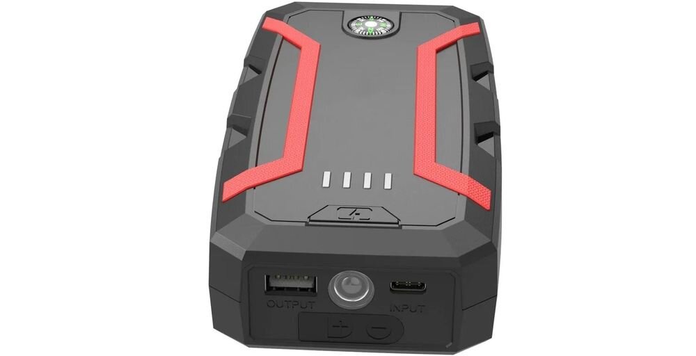 Urządzenie rozruchowe EXTRALINK Jump 2 zabezpieczenia przed odwrotną polaryzacją przeciążeniem nadprądem temperaturą, urzadzenie na białym tle