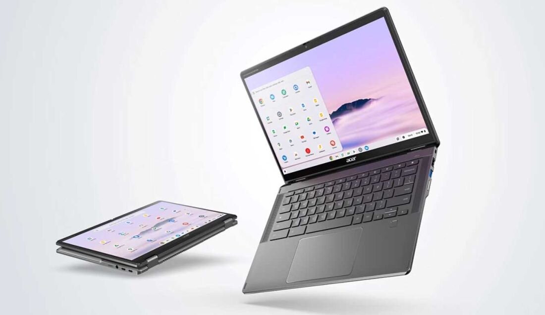 Laptop Acer Chromebook Plus Spin 514, dobry dla studentów, z eleganckim designem i wydajnymi podzespołami. - Opis serii Chromebook Plus Spin