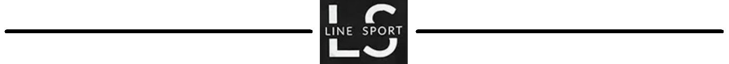 Logo z napisem \'LINE SPORT\' na czarnym tle, z białymi literami \'LS\'.