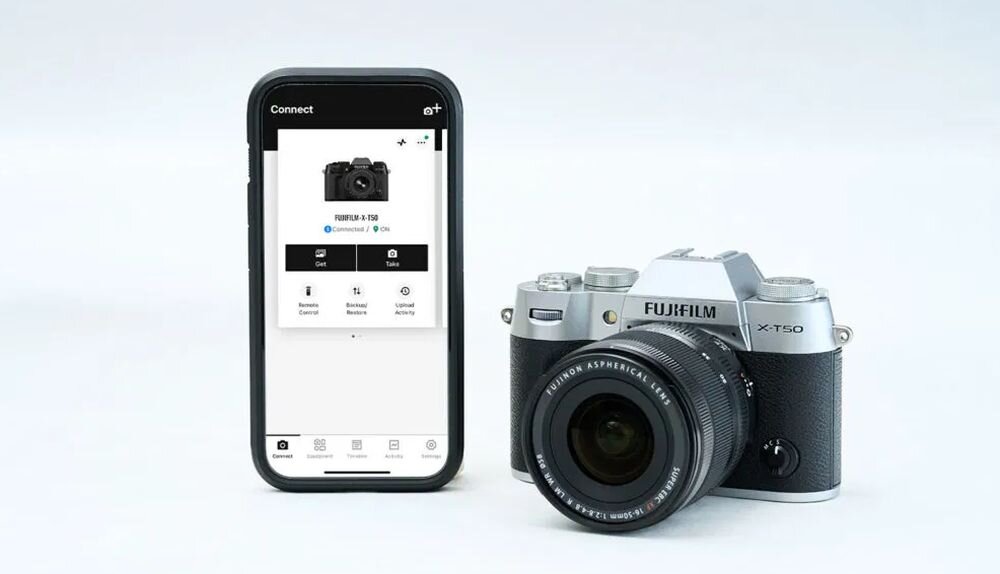 FUJIFILM X-T50 łączność Frame.io XApp transfer zdjęć zdalne sterowanie