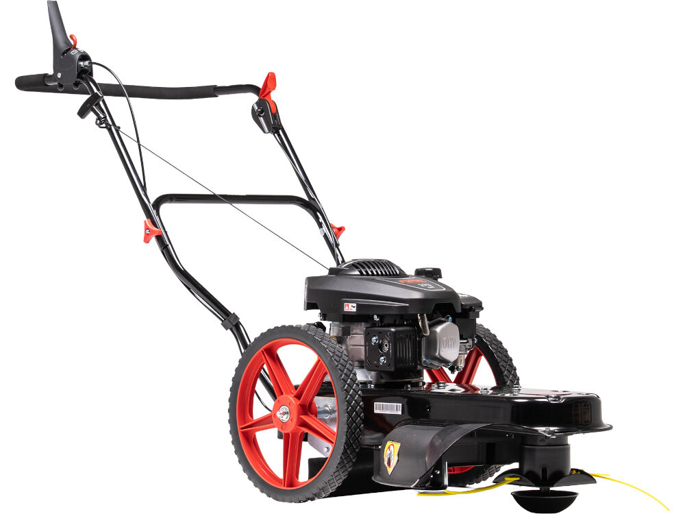 Kosiarka spalinowa NAC LP60-173-HW-2 Ducar DV170 600mm 2.75kW kosiarka na białym tle widoczna od przodu pod skosem silnik DUCAR DV170 o pojemności 173 cm3 moc 2,75 kW moment obrotowy 8,5 Nm energiczne i równomierne koszenie górnozaworowa konstrukcja silnika (OHV) zużycie paliwa jest niższe koszty eksploatacji mniejsze