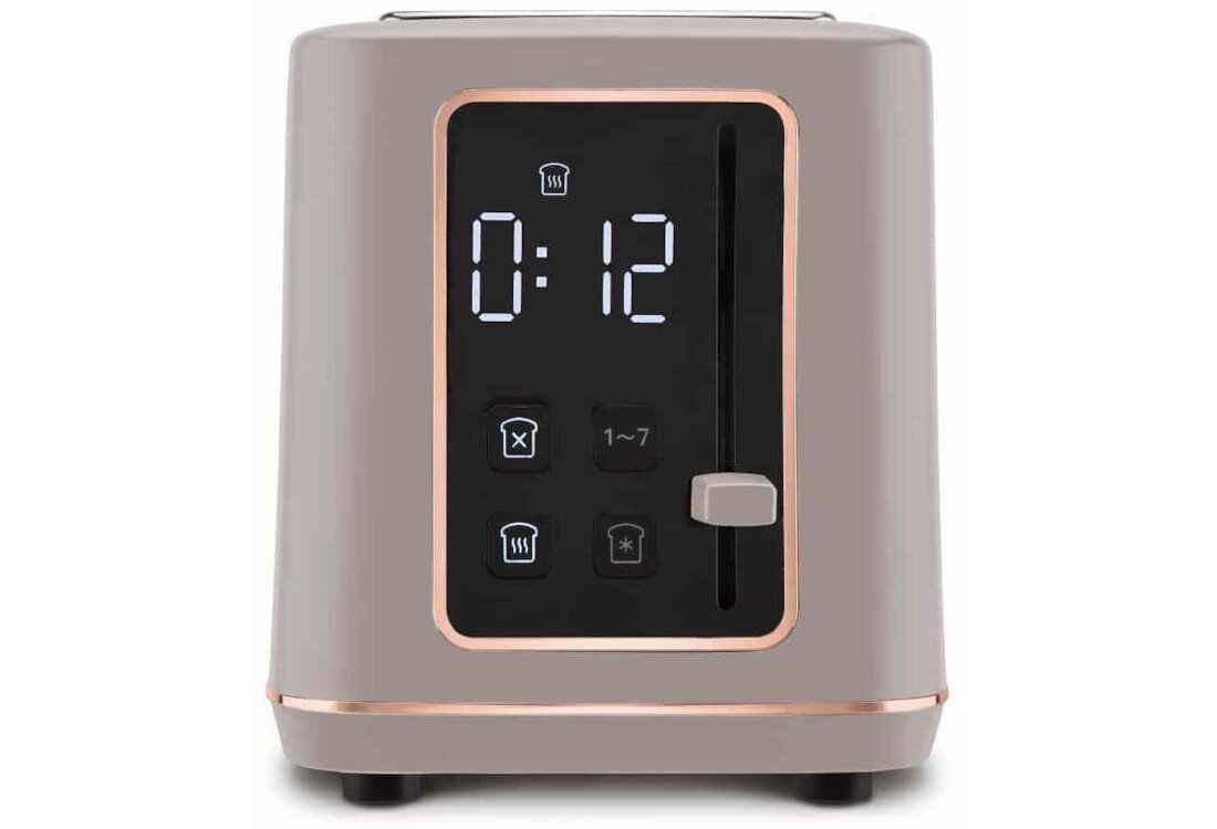 Toster BERLINGER HAUS BH-9664 Taupe zdjęcie lifestyle Czytelne ustawienia LED