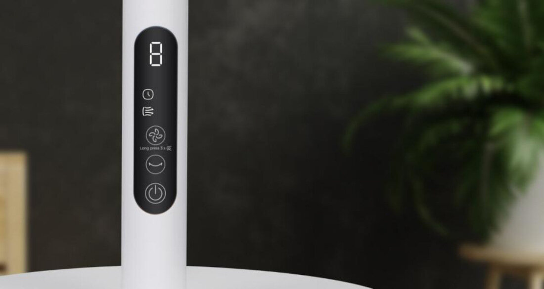 Wentylator HISENSE HCF349SW Wybór mocy nawiewu Cztery poziomy prędkości tryb Turbo siła nawiew rozwiązanie odpoczynek