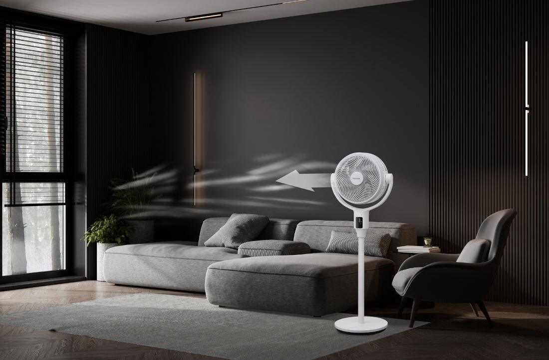 Wentylator HISENSE HCF1699DW wygląd design prezentacja wizualizacja Mocne chłodzenie na co dzień