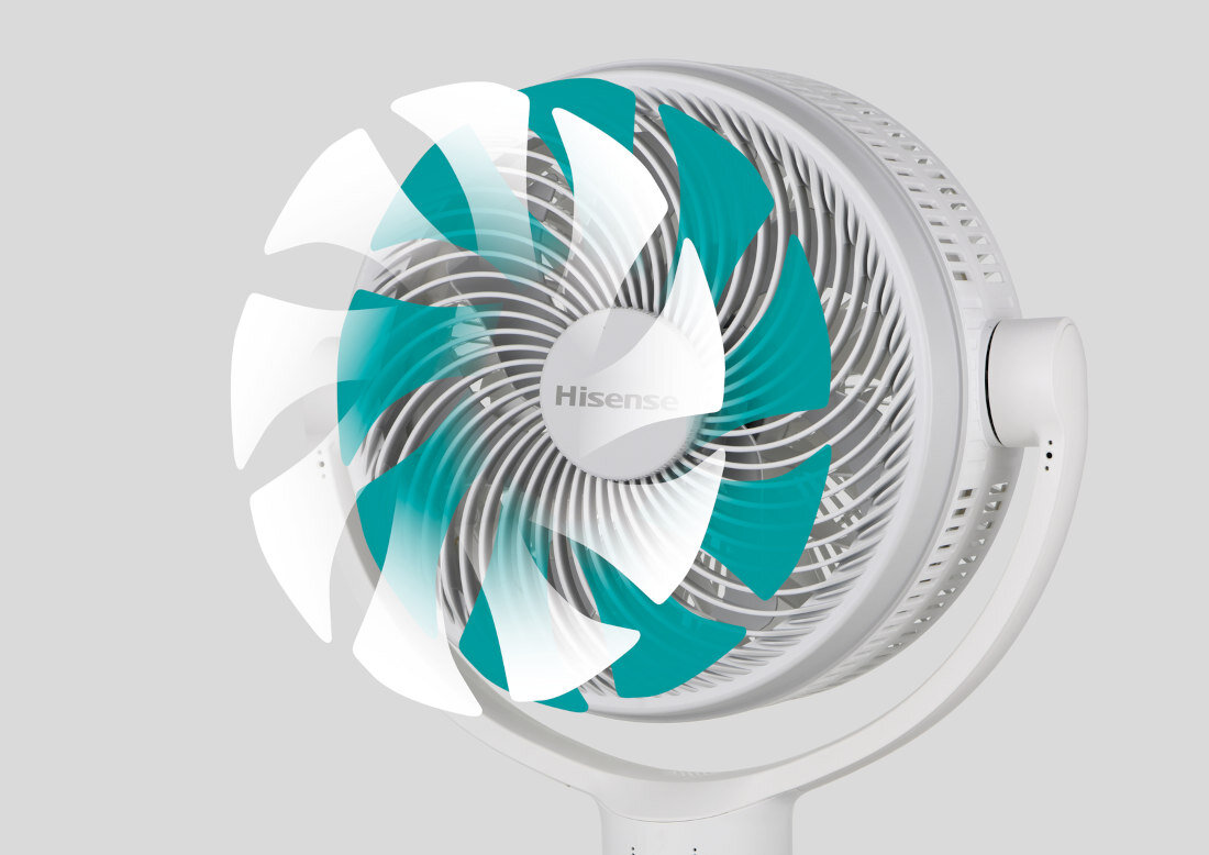 Wentylator HISENSE HCF1699DW przepływ powietrza prędkość komfort w salonie, biurze czy sali konferencyjnej Tam, gdzie potrzebujesz<