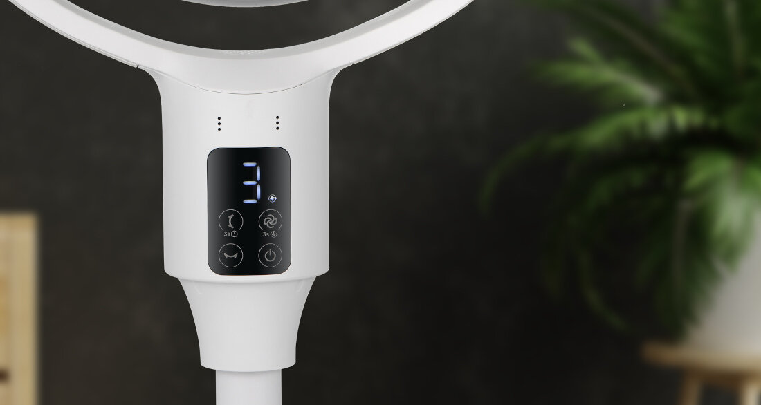 Wentylator HISENSE HCF1699DW Regulacja dopasowana do potrzeb Dziewięć poziomów mocy kontrola nawiew potrzeby sen nawiew Poziom hałasu przyjemny klimat