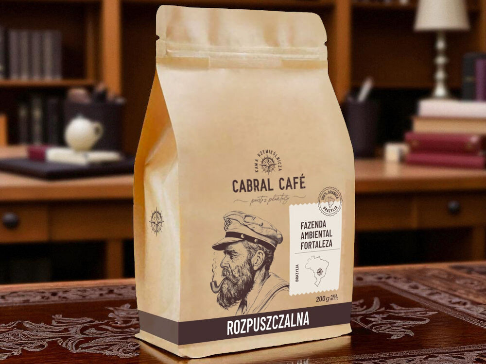 Kawa rozpuszczalna CABRAL CAFE Fazenda Ambiental Fortaleza 200 g (Rzemieślnicza) harmonia z naturą ekologiczna uprawa